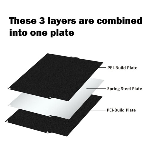 2X Build Plate PEI for  Centauri Carbon 260x271mm,3D Printer Double Sided Textured Platform Surface PEI Sheet 2