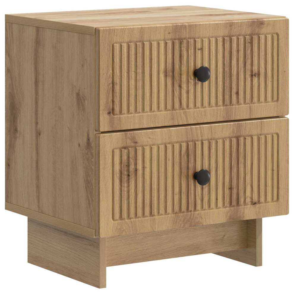 Vidaxl Bedside Cabinet Artisan Oak 43 X 34.5 X 47.5 Cm Engineered Wood