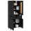 VidaXL vidaXL Highboard with Drawer 2 pcs Black Oak Engineered Wood 3