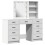 VidaXL vidaXL Dressing Table with Mirror Lights 3 pcs White Engineered wood 2