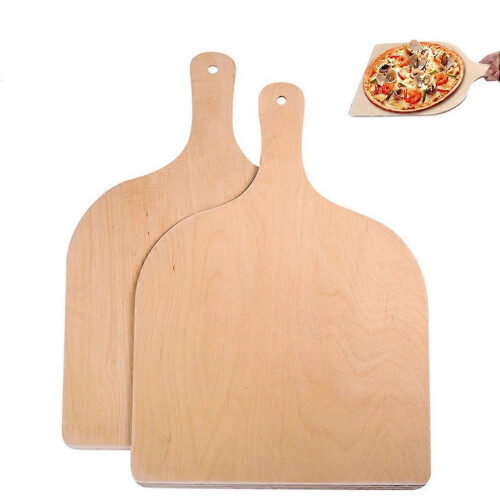 4pcs Wooden Pizza Board Pizza Paddle Cutting Natural with Simple Baking 2