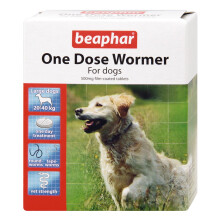 Beaphar One Dose Wormer Large Dog Worming Tablets 4 Tablets