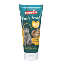 Rosewood Chicken and Salmon Paste for Cats - Made with Real Meat, Rich in Chicke