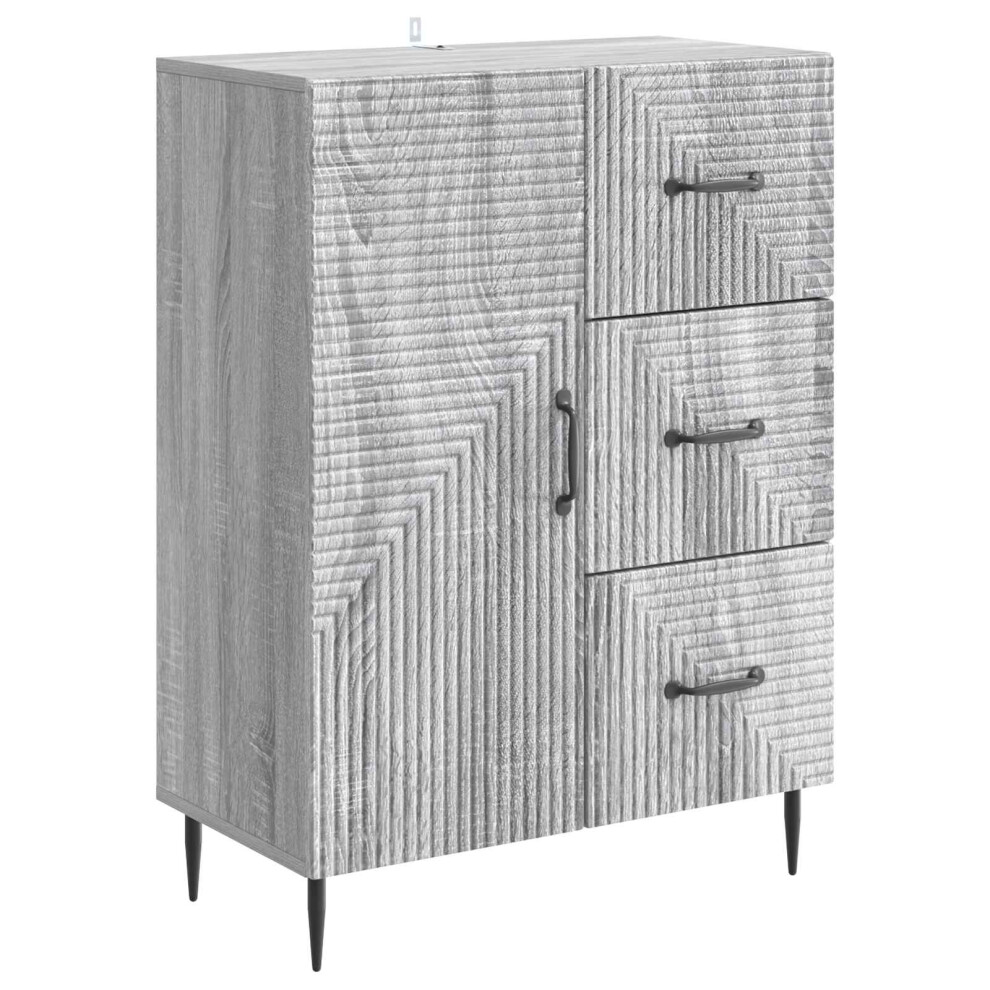Vidaxl Sideboard Sonoma 66 X 34.5 X 89.5 Cm Engineered Wood Grey