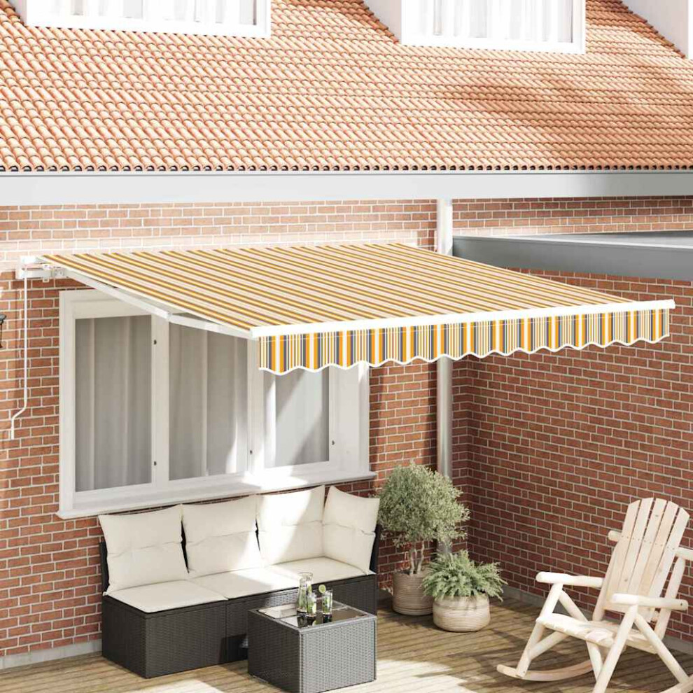 Vidaxl Retractable Awning Multicolour 350 X 250 Cm