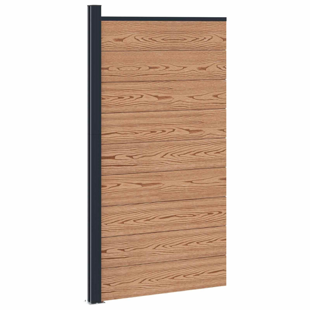 Vidaxl Fence Panel Wpc And Aluminium Brown