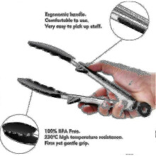 Stainless Steel Kitchen Tongs 9" & 12" with Silicone Handle & Stand