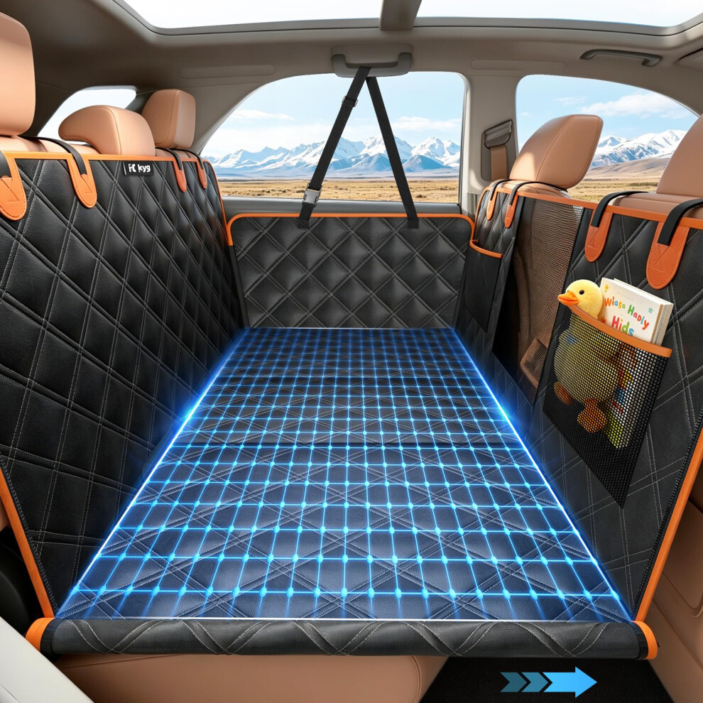 Kyg Hard Bottom Dog Hammock For Car, Back Seat Extender, Dog Car Seat Cover For 6977946626240