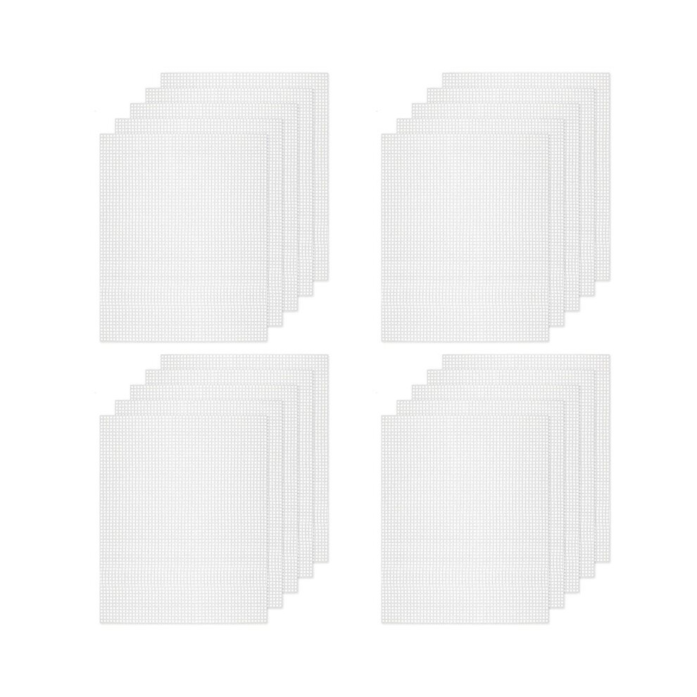 40Pcs Mesh Plastic Canvas Sheets 19.6X13 Inch For Embroidery Crafting, Acrylic Yarn Crafting, Knit And Crochet Projects 6033507451482