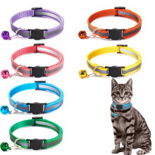 6-Pack Reflective Cat Collars with Bells - Quick Release Safety Collars for Kittens & Adult Cats (Adjustable 7.5-12.5) - Cute & Functional Pet Access