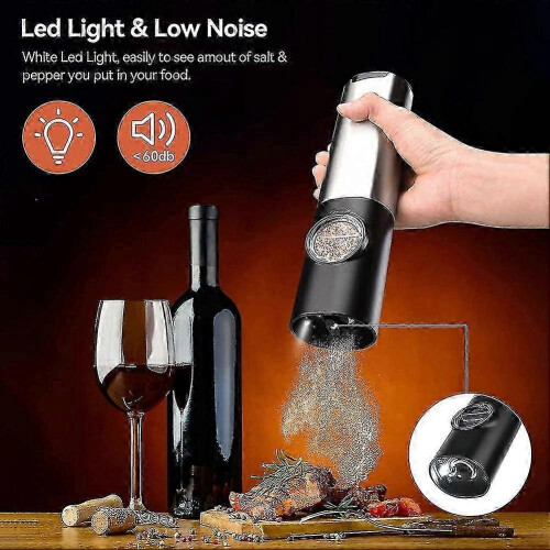 Rechargeable Electric Salt And Grinder Set with Double Charging Base, Usb Cable, Automatic Salt Grinder 1
