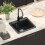 VidaXL vidaXL Sink Black 470 x 440 mm Granite 3