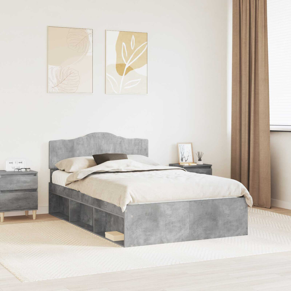 Vidaxl Bed Frame With Headboard Concerte 120 X 200 Cm Solid Pine Wood
