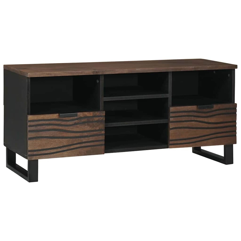 Vidaxl Tv Units With Drawer Walnut 100 X 33 X 46 Cm Engineered Wood Brown