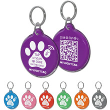 MyluckyTag NFC & QR Code Smart Pet ID, Personalized Dog & Cat Tag, Online Pet Profile, Location Alert, Quiet, Durable, Engraved Tag