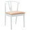 VidaXL vidaXL Dining Chair 2 pcs White and Brown Solid Rubber Wood 3