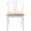 VidaXL vidaXL Dining Chair 2 pcs White and Brown Solid Rubber Wood 4