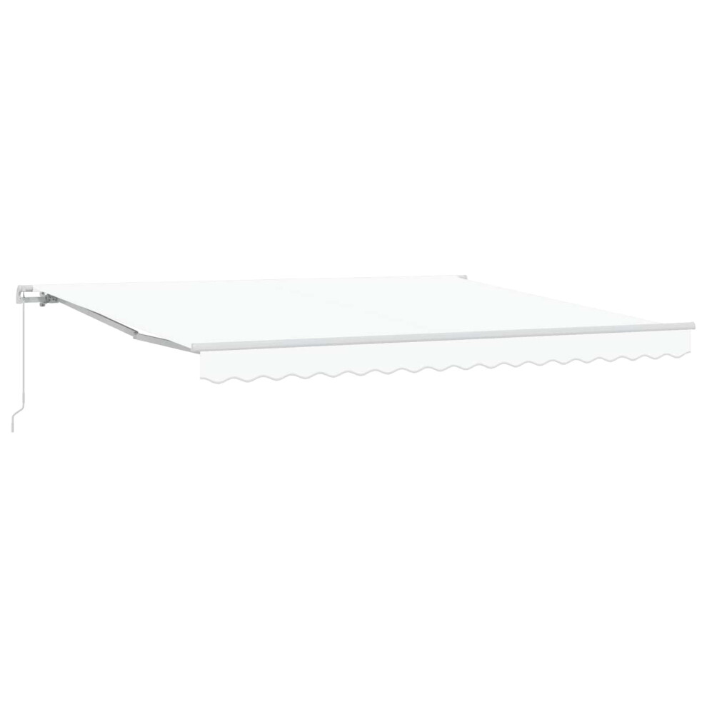 Vidaxl Retractable Awning White 400 X 300 Cm Polyester And Aluminium