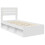 VidaXL vidaXL Bed Frame with Headboard White 90 x 190 cm Solid Pine Wood 4