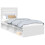VidaXL vidaXL Bed Frame with Headboard White 90 x 190 cm Solid Pine Wood 2