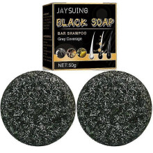 3pcs Men's Grey Coverage Bar Shampoo Hair Darkening Black Soap for Grey Hair Cover