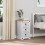 VidaXL vidaXL Bedside Table Corona White 35 x 32.5 x 58 cm Solid Pine Wood 3