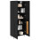 VidaXL vidaXL Highboard 2 pcs Black Oak Engineered Wood and Glass 2