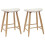 VidaXL vidaXL Dining Chairs 2 pcs Natural 46 x 37 x 63 cm Solid Rubber Wood 2