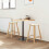 VidaXL vidaXL Dining Chairs 2 pcs Natural 46 x 37 x 63 cm Solid Rubber Wood 3