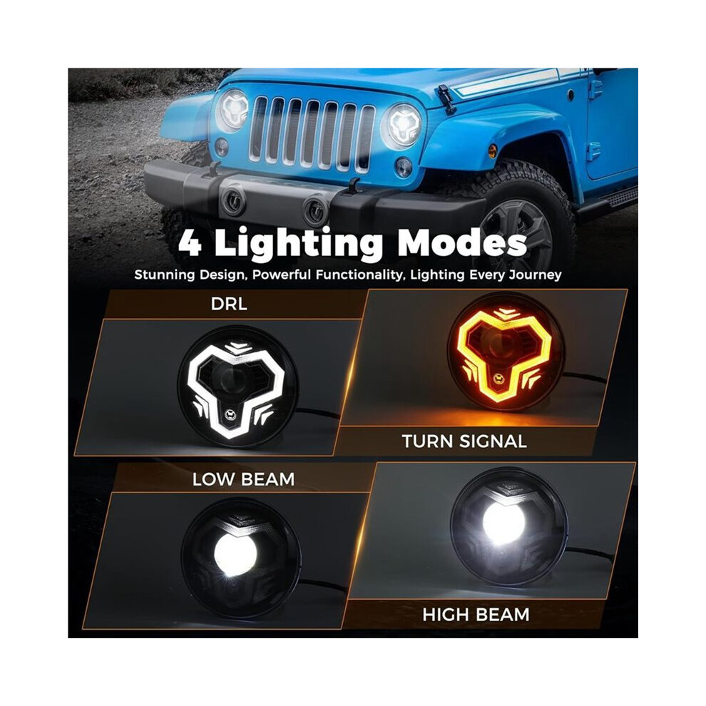 Anti-Glare H6024 Led Headlight H6024 Headlight Fit For Jk Jku Tj Lj Cj Miata Chevy 4713765801589