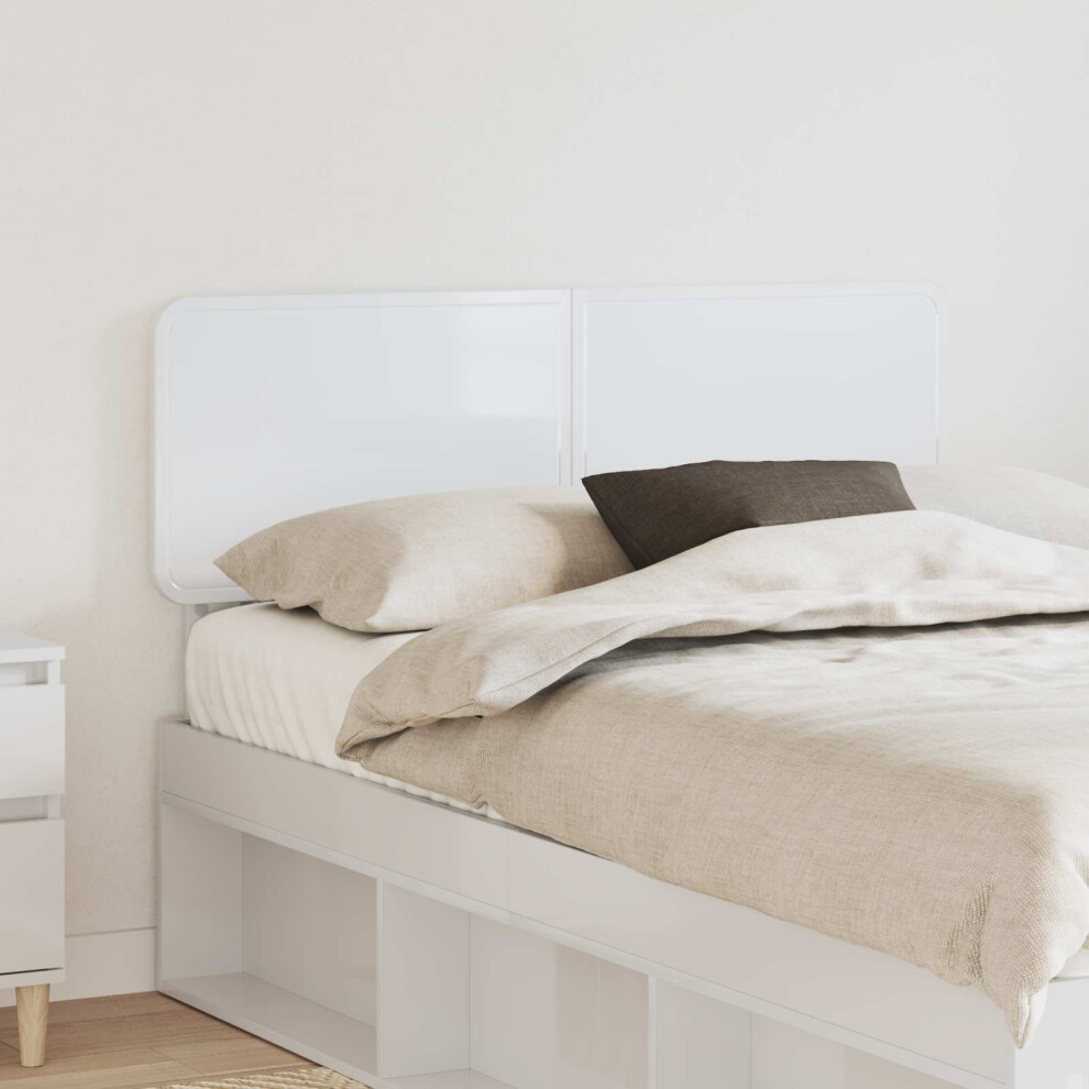 Vidaxl Headboard Gloss Engineered Wood White