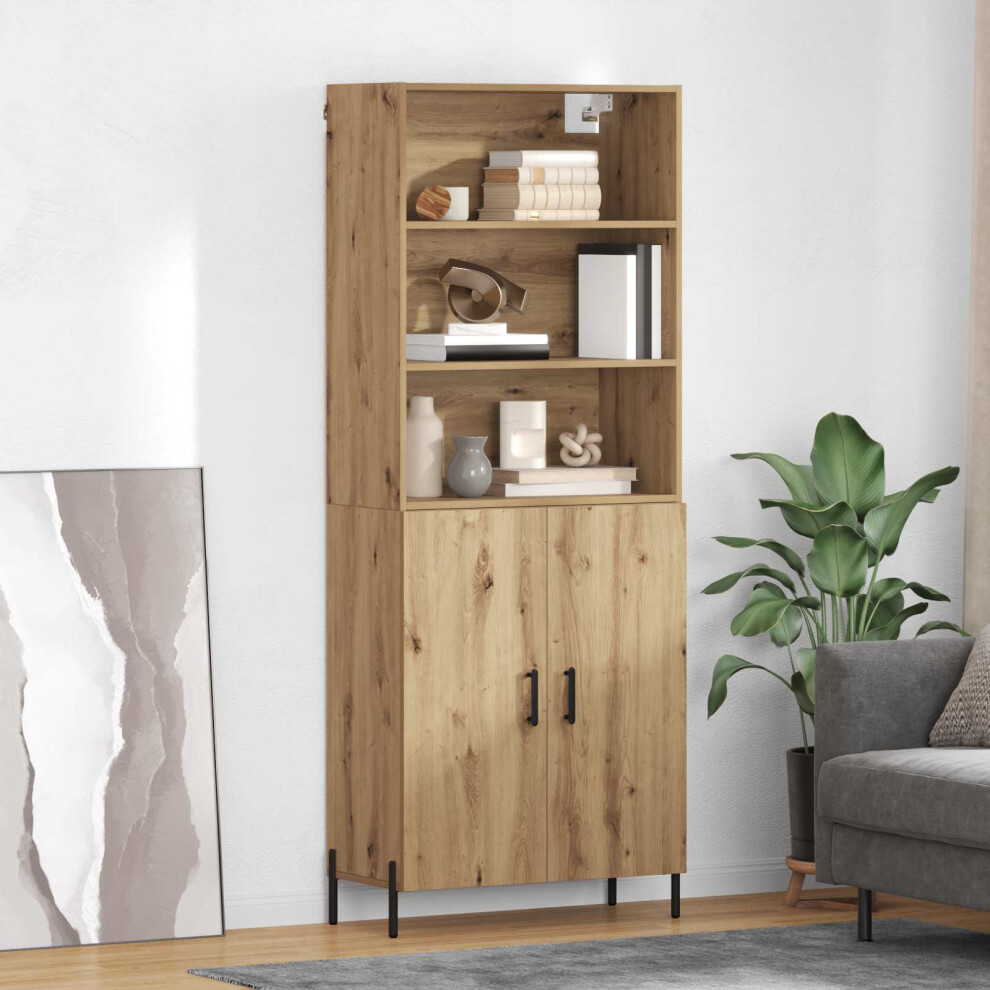 Vidaxl Highboard Artisan Oak 69.5 X 32.5 X 180 Cm Engineered Wood