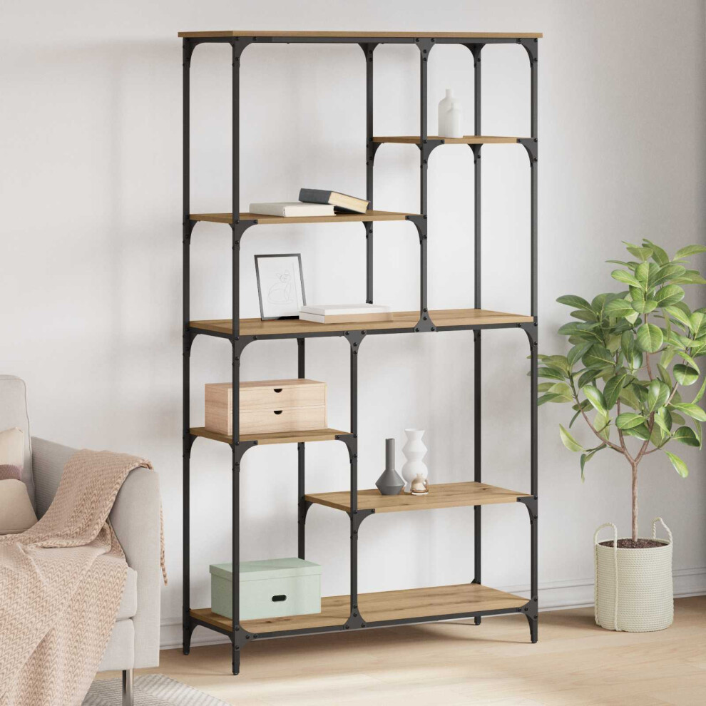 Vidaxl Bookshelf Artisan Oak 99 X 35.5 X 176 Cm Engineered Wood