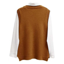 (M, Yellow) Ladies Loose V Neck Sweater Vest Women Casual Sleeveless Holiday Waistcoat Cozy