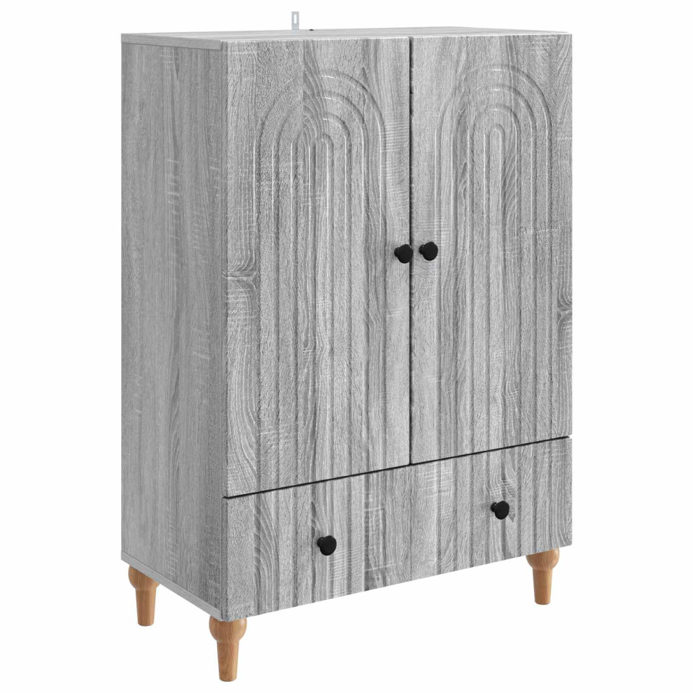 Vidaxl Sideboard Sonoma 66 X 34.5 X 95 Cm Engineered Wood Grey
