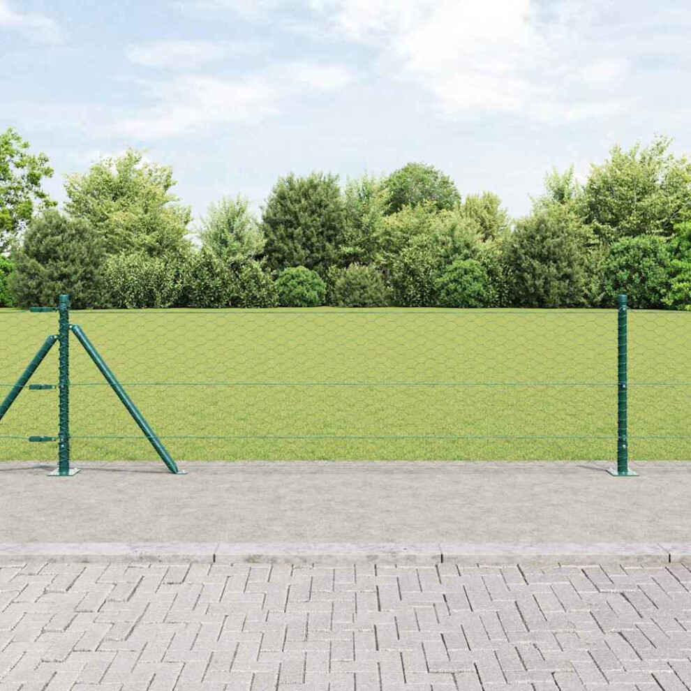Vidaxl Welded Wire Fence With Concrete Base 100 X 0.6 M (W X H)