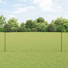 vidaXL Welded Wire Fence 25 x 1.4 m (W x H) PVC-Coated Steel Grey Mesh