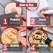 Marker DIY Scorch Pen Marker Double Head Wood Burning Pen Marker Pyrography Marker for DIY Projects Wood Burner Tool New Arrival