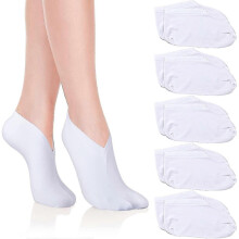 Moisturizing Socks Overnight Spa Socks for Dry Feet, Moisture Enhancing Socks, Cosmetic Moisturizing Socks for Women And Men(10pcs, White)