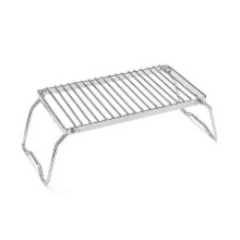 Exquisite Exquisite Outdoor Striped Barbecue Barbecue Long Stainless Steel Pot Folding Bracket Portable Rack Drain Rack