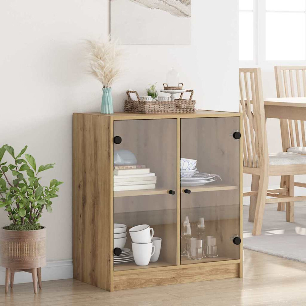 Vidaxl Side Cabinet Artisan Oak 68 X 37 X 75.5 Cm Engineered Wood