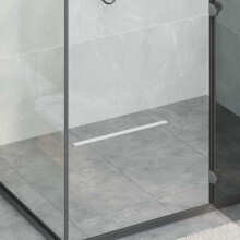 vidaXL 360 Shower Drain with Slim Model Silver 50 cm