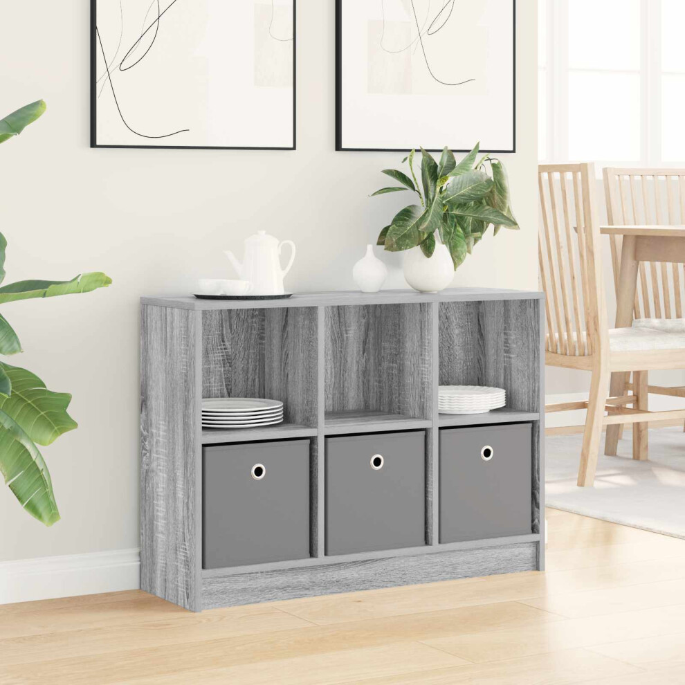 Vidaxl Sideboard With Drawer Sonoma 88.5 X 27.5 X 63.5 Cm Grey
