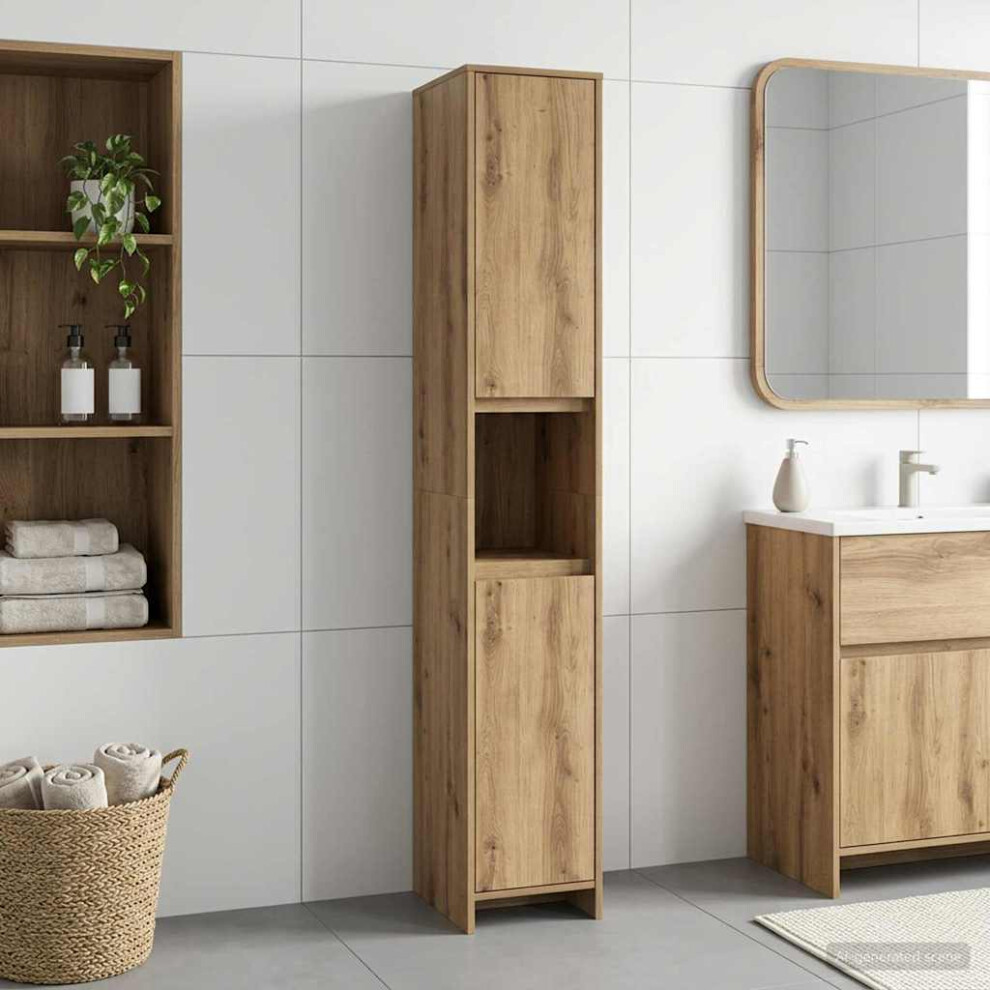 Vidaxl Bathroom Cabinet Artisan Oak 30 X 33 X 190 Cm Engineered Wood