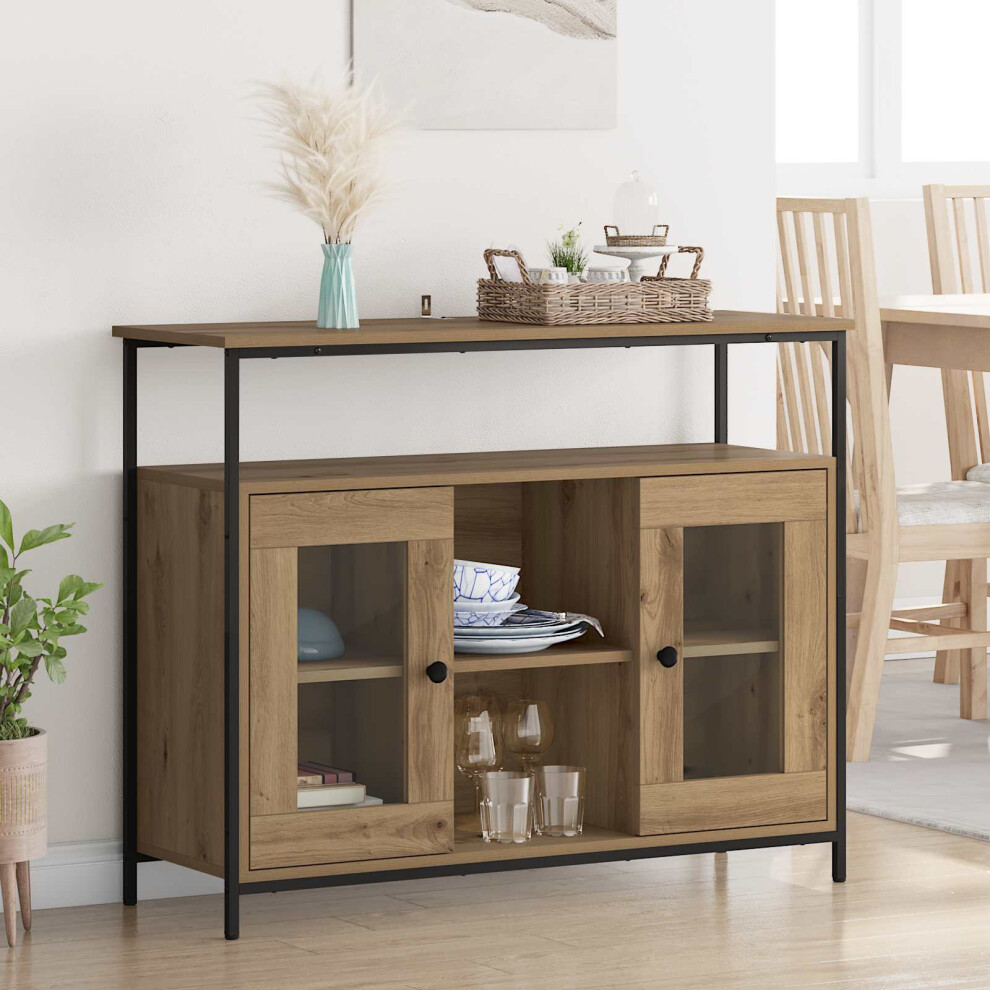 Vidaxl Sideboard Artisan Oak 100 X 35 X 80 Cm Engineered Wood
