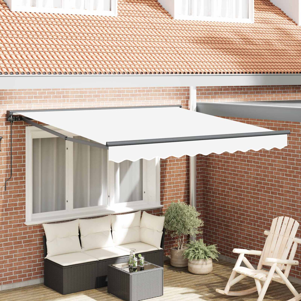 Vidaxl Awning Frame White 350 X 250 Cm Polyester With Pu Coating