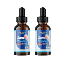 (2pcs) 1-3X Gum Restore Plus - Oral Drops For Teeth, Bad Breath, Gums Repair 30ML