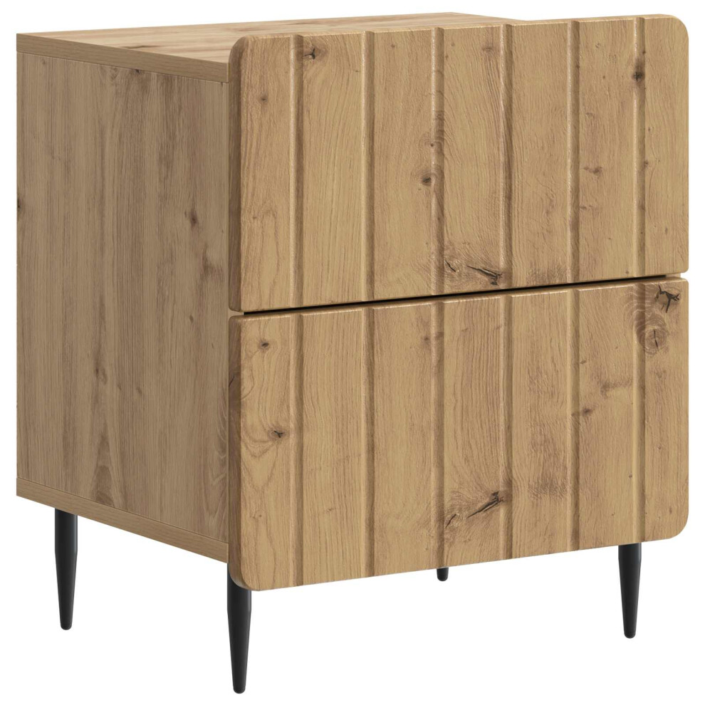 Vidaxl Bedside Cabinet Artisan Oak 43 X 34.5 X 49.5 Cm Engineered Wood