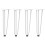 VidaXL vidaXL Hairpin Legs for Coffee Table 4 pcs White 42 cm Solid Steel 2