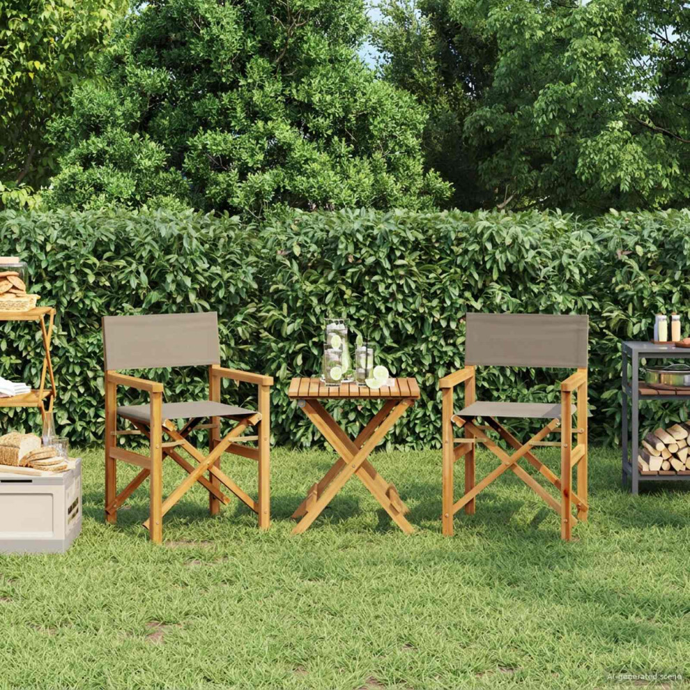 Vidaxl Director Chair 100% Polyester Solid-Teak